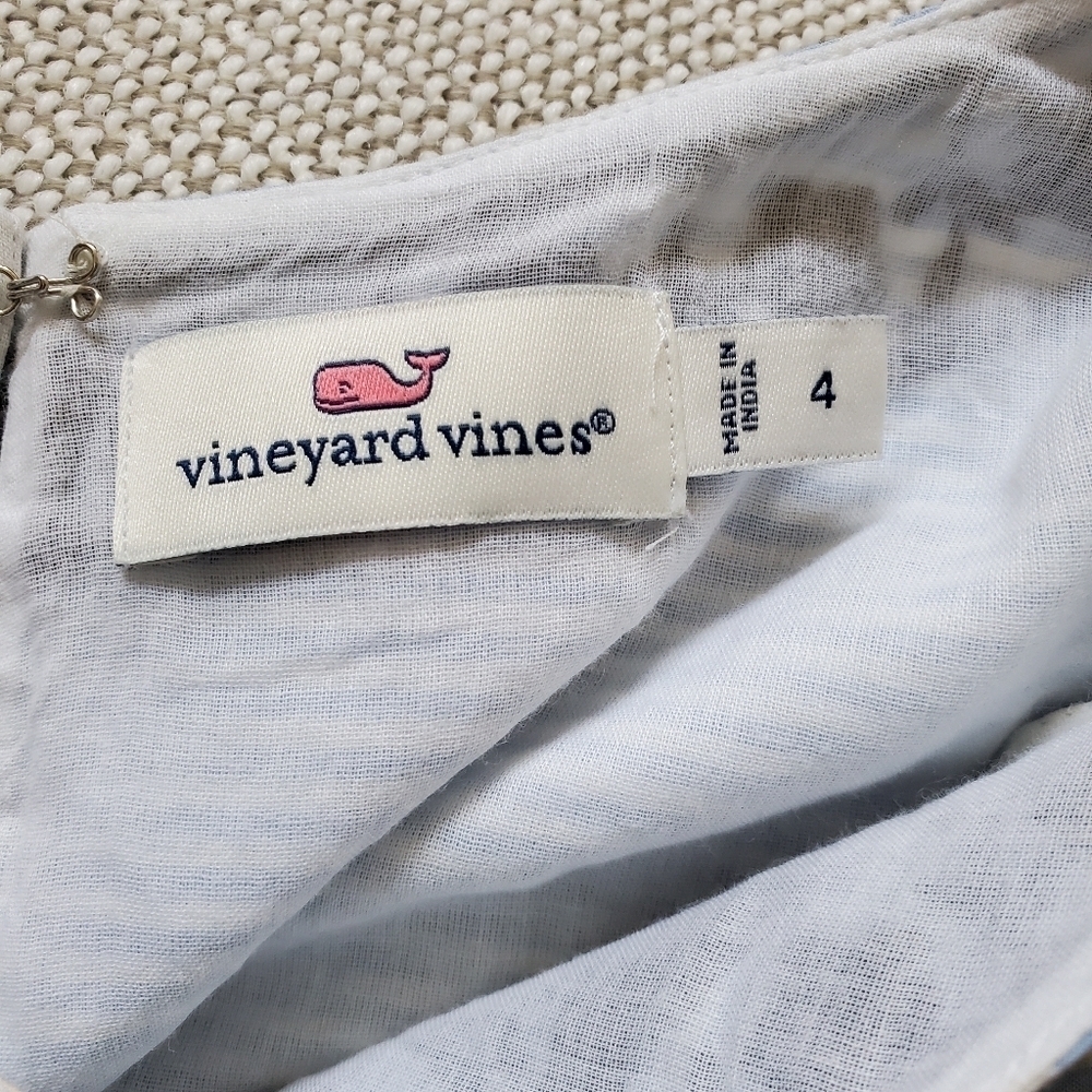 Vineyard Vines Breezy Stripe Embroidered Shift Dress Size 4 - Picture 3 of 4